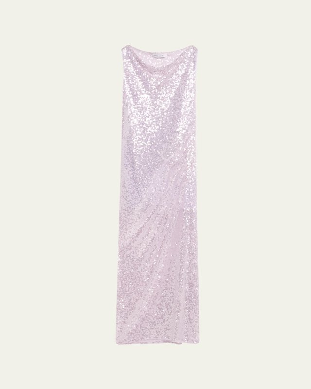 Sequined Side Riched Gown